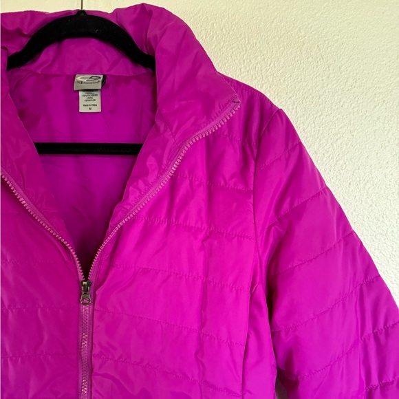 Champion Magenta Puffer Jacket, Size Medium - Picture 3 of 4